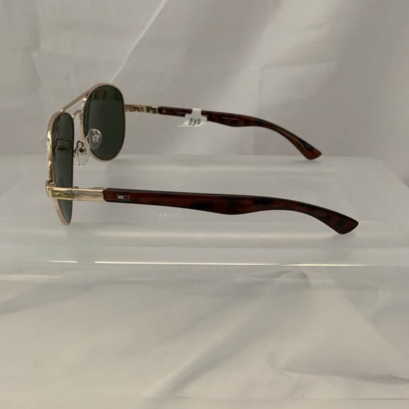 NWT Tommy Hilfiger Gold Rimmed Aviator Sunglasses - Picture 3 of 4